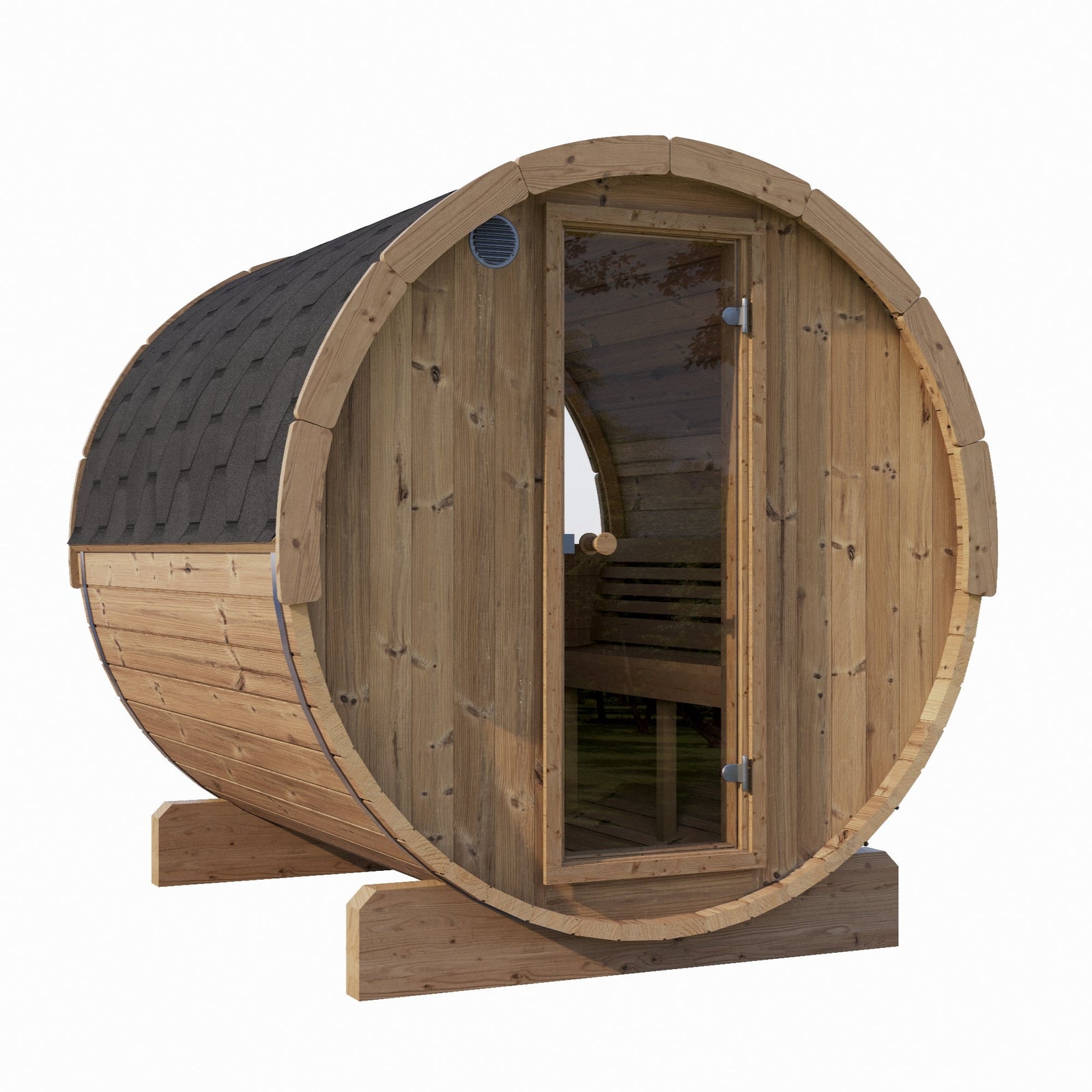 SaunaLife E8W Outdoor Barrel Sauna with Window