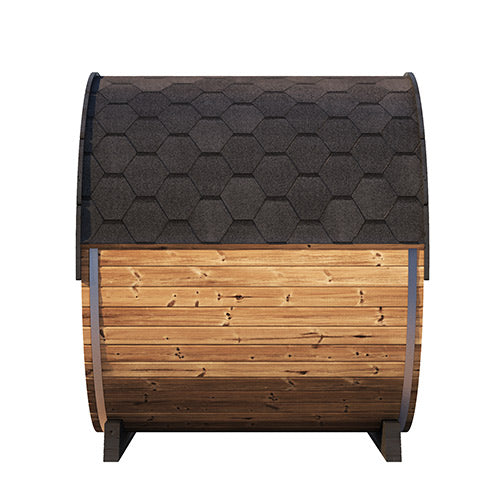 SaunaLife EE8G Outdoor Barrel Sauna with Glass Front