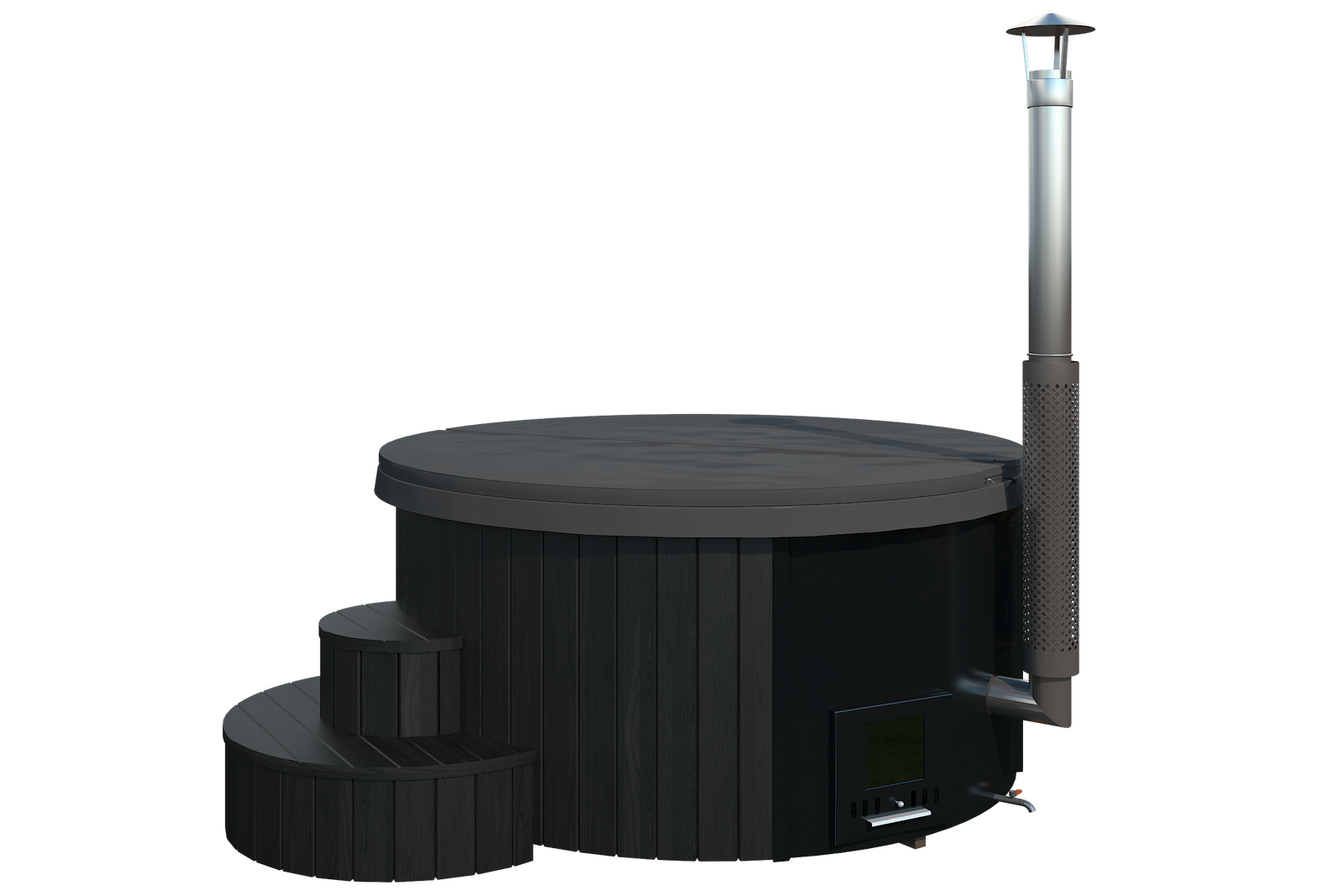 SaunaLife S4B Wood-Fired Hot Tub Black