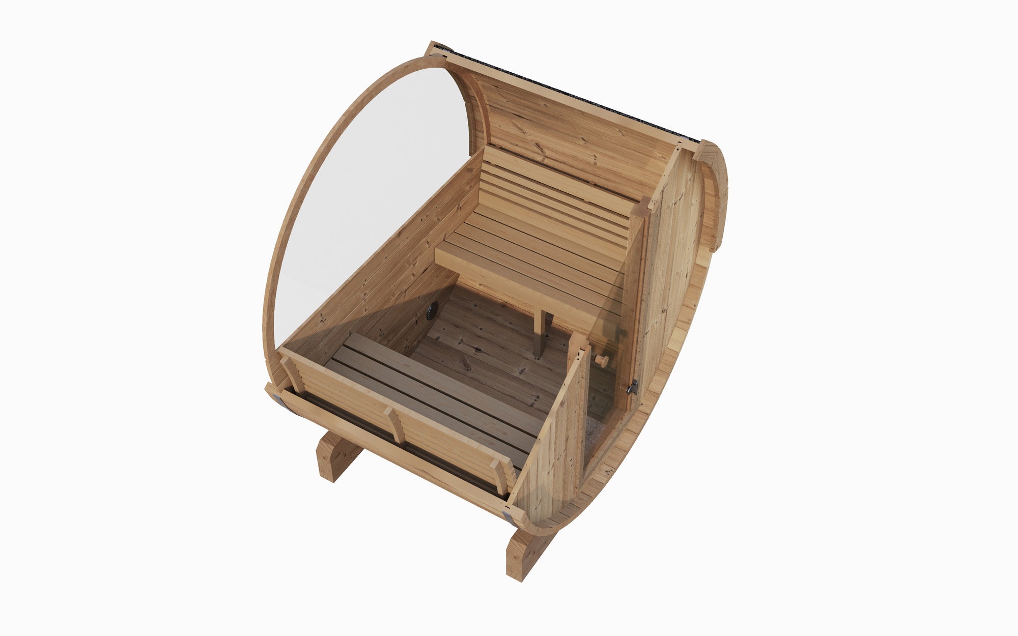 SaunaLife E6W Outdoor Barrel Sauna with Window