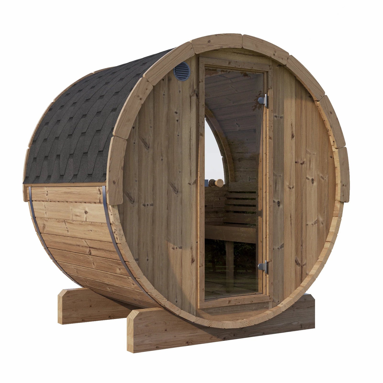 SaunaLife E6W Outdoor Barrel Sauna with Window