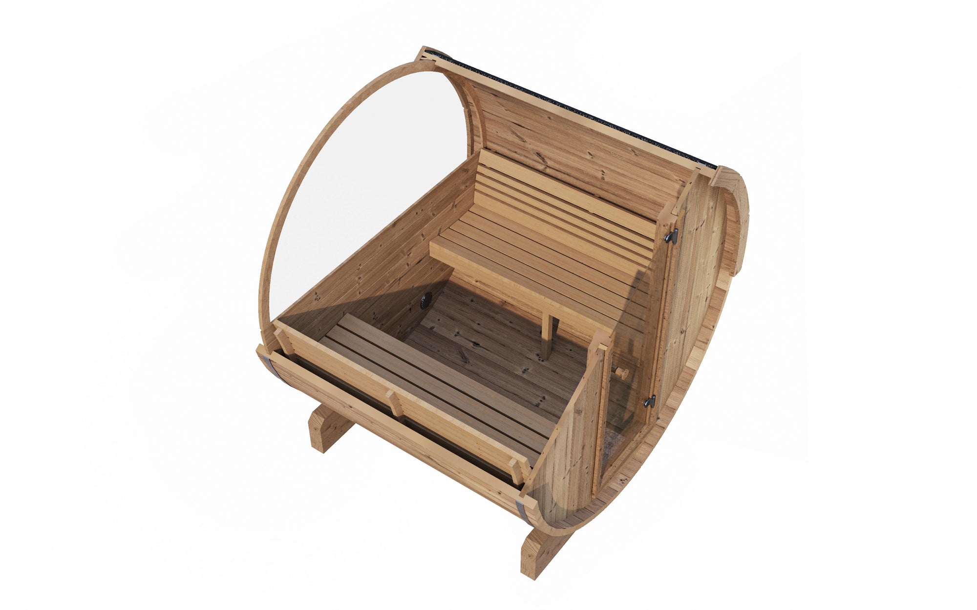 SaunaLife E7W Outdoor Barrel Sauna with Window