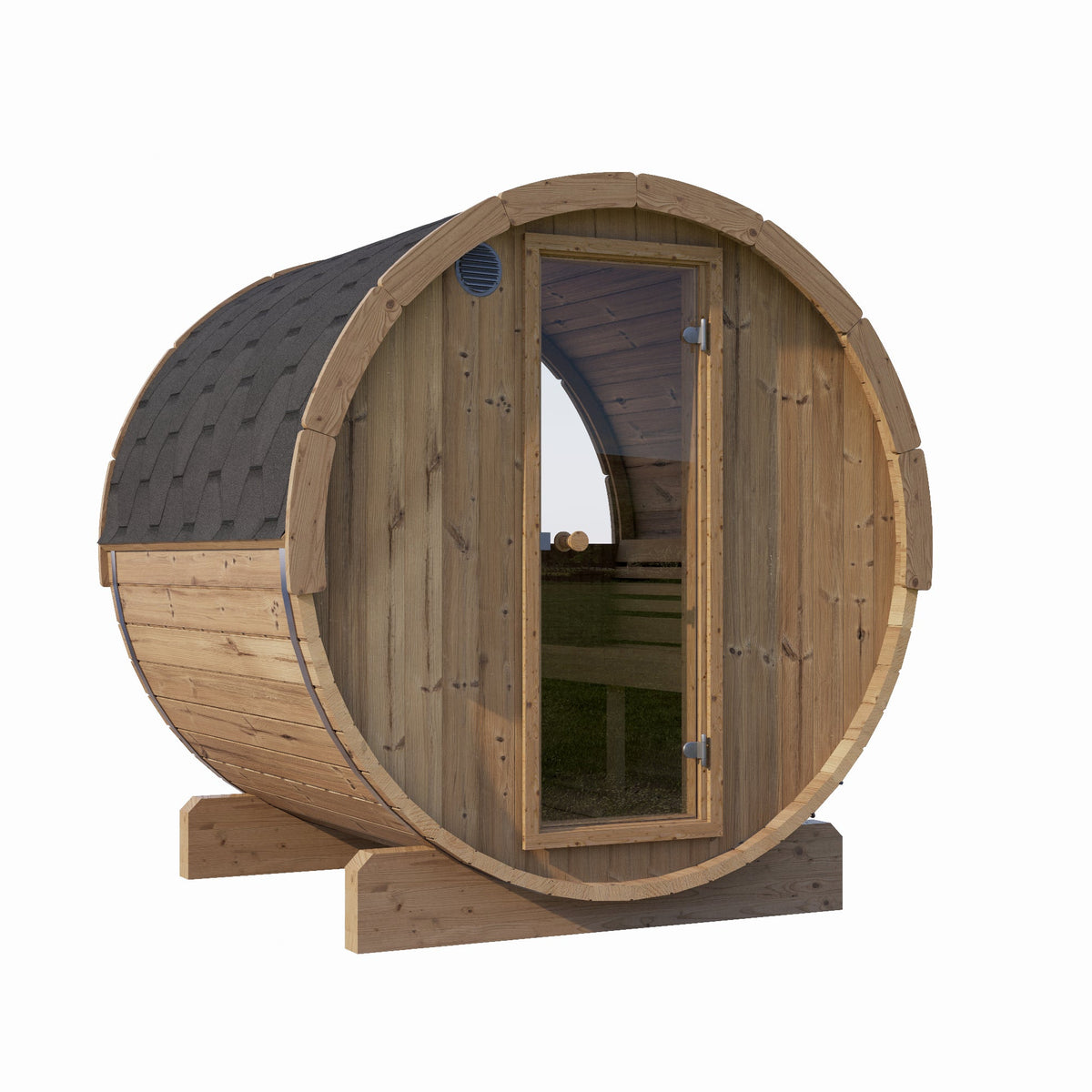 SaunaLife E7W Outdoor Barrel Sauna with Window
