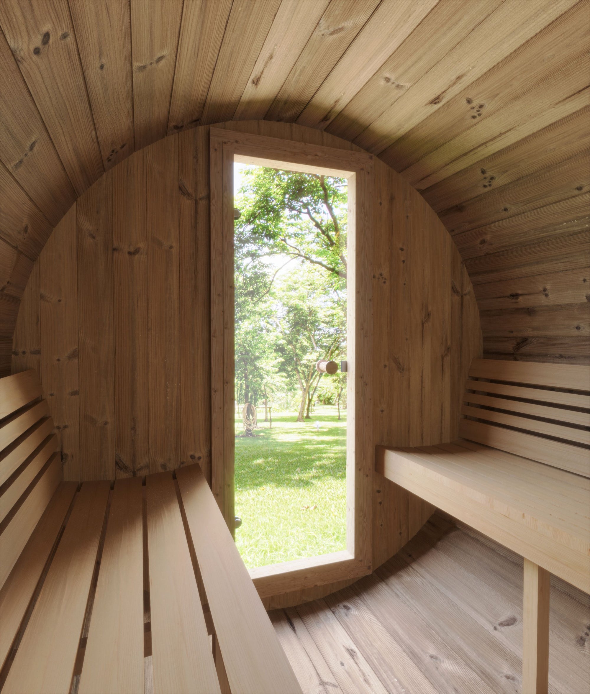 SaunaLife E8 Outdoor Barrel Sauna Kit