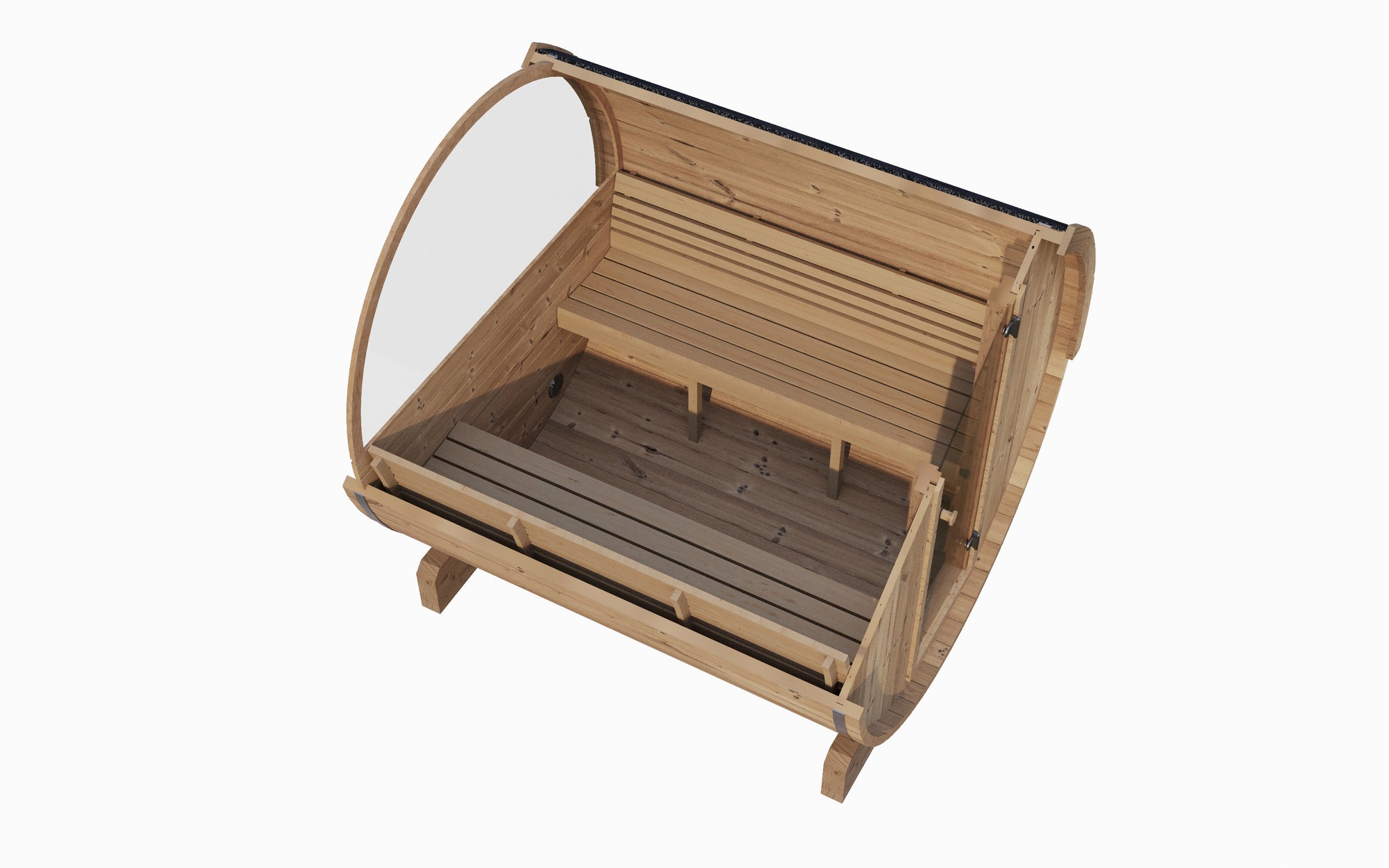 SaunaLife E8W Outdoor Barrel Sauna with Window