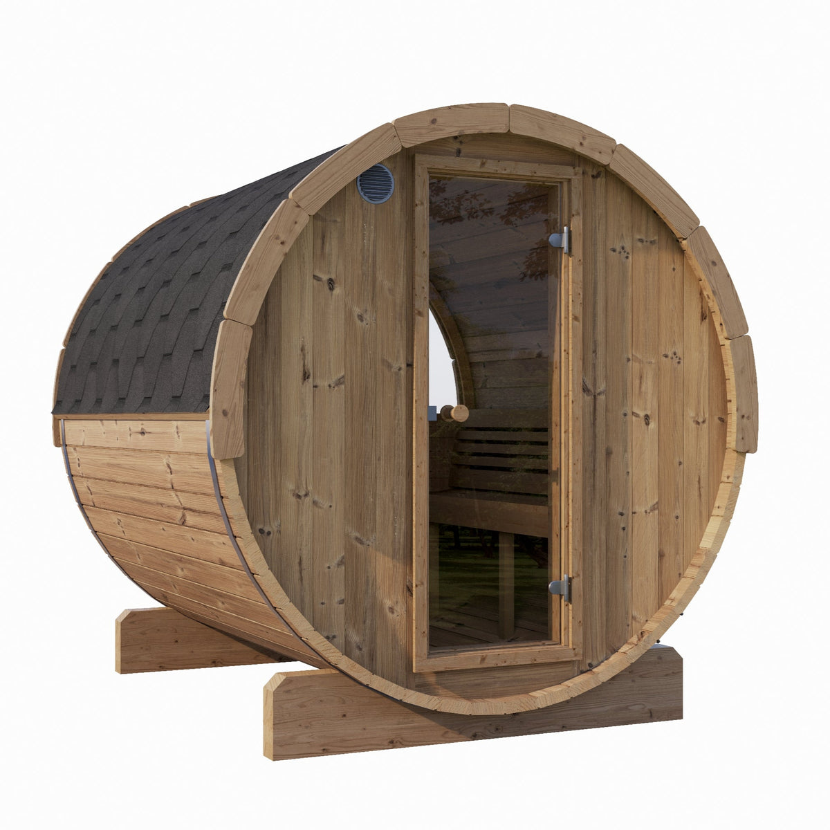 SaunaLife E8W Outdoor Barrel Sauna with Window