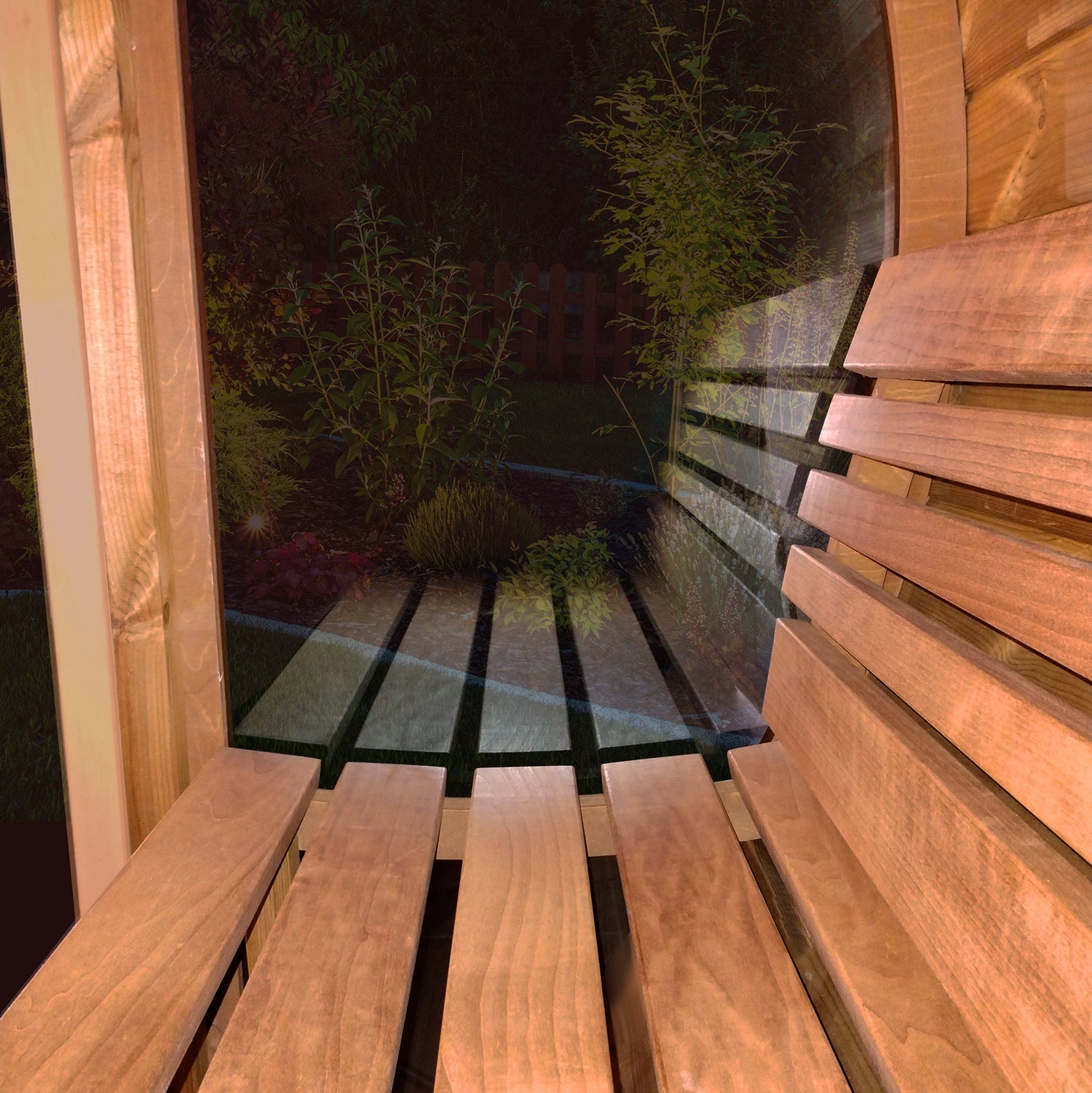 SaunaLife E6W Outdoor Barrel Sauna with Window