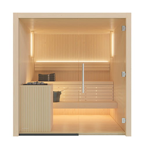 Auroom Libera Glass - Indoor Sauna Kit for 6 Persons