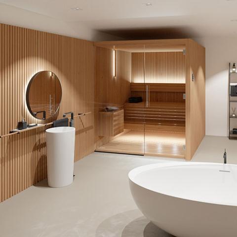 Auroom Libera Glass - Indoor Sauna Kit for 6 Persons