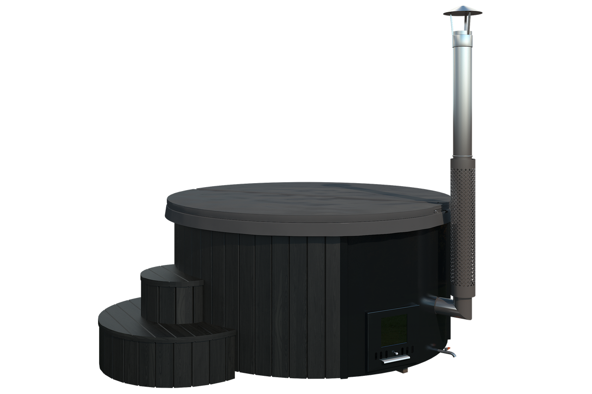 SaunaLife S4B Wood-Fired Hot Tub Black