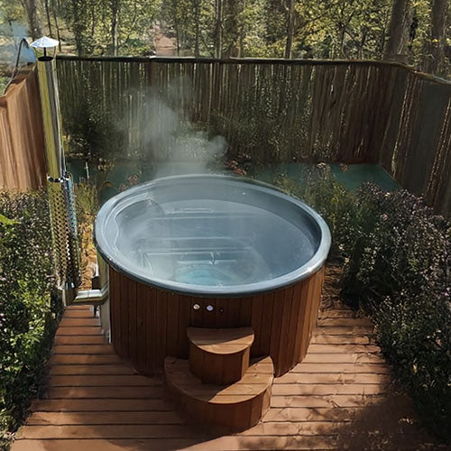 SaunaLife S4N Wood-Fired Hot Tub Natural